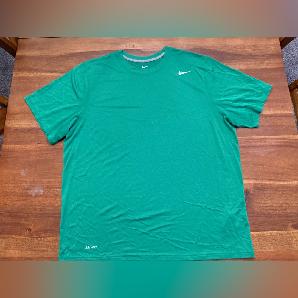 Nike Dri-FIT Green Athletic T-Shirt XXL | Moisture Wicking Performance Tee